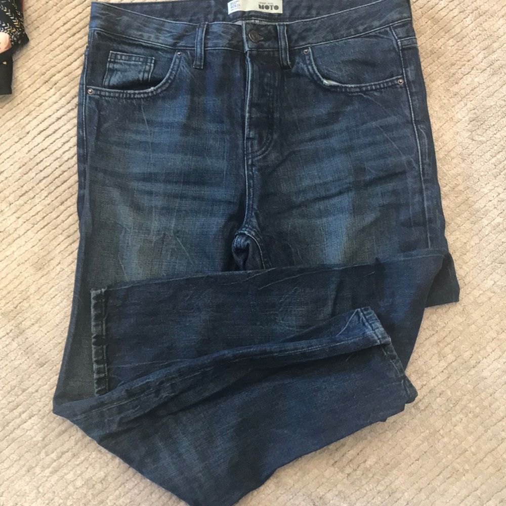 Topshop Moto petite straight leg jeans